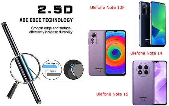 Захисне скло ArmorGlass для Ulefone Note 13P, Note 14, Note 15 – стійке до подряпин та ударів Київ