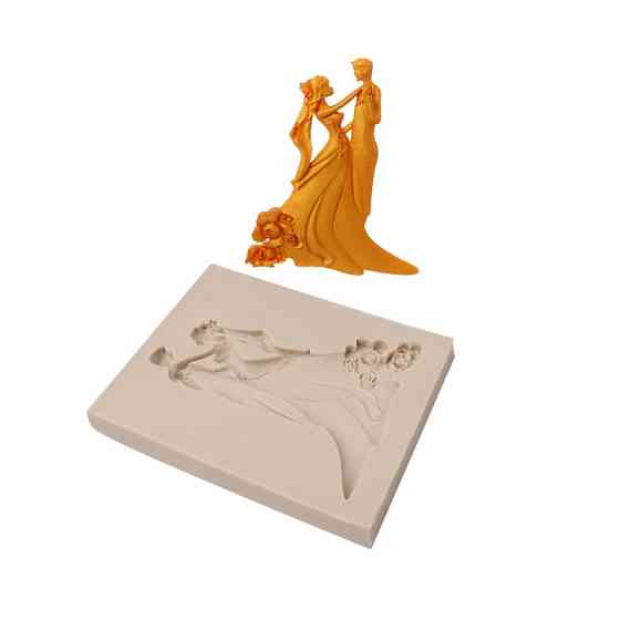 Молд силиконовый свадебный 102 на 83 мм серый Киев