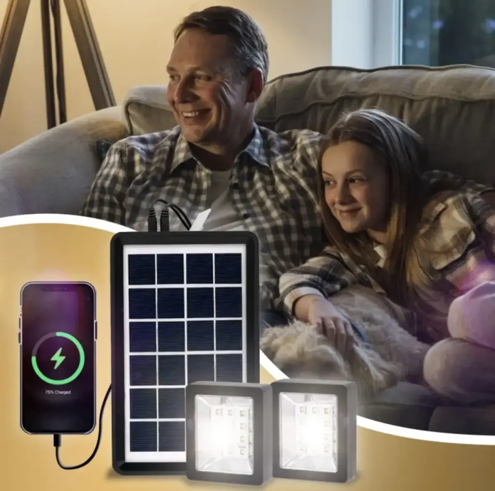 Портативная солнечная система EP-05 3в1 6v3w, Led лампы х2, powerbank Коломия - фото 4