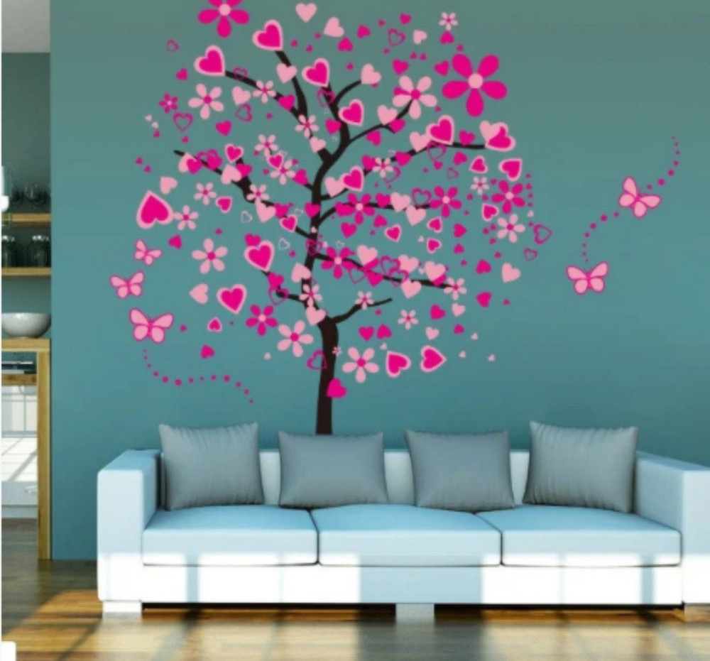 Интерьерная наклейка Дерево и сердечки Киев - изображение 1