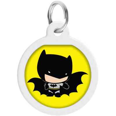 Адресник для животных WAUDOG Smart ID с QR паспортом "Бэтмен мультик", круг 25 мм (0625-1004ru-eng) Винница