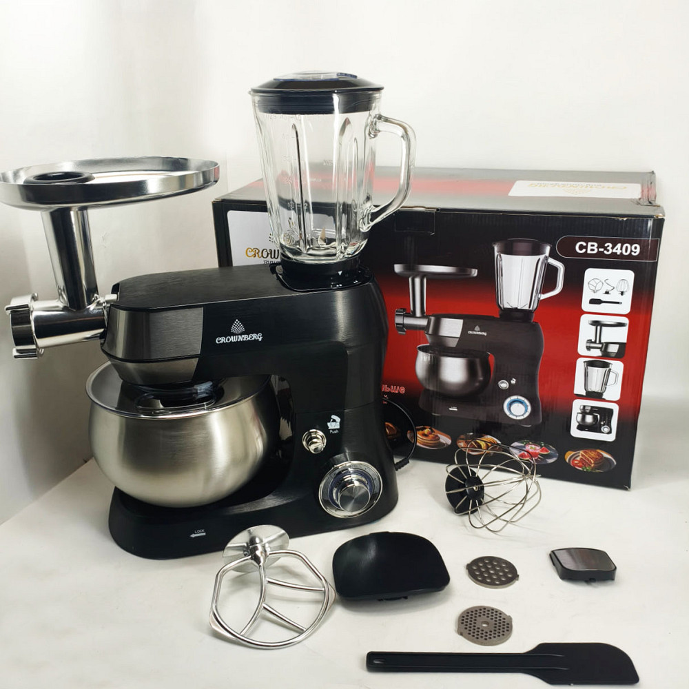 Стационарный планетарный тестомес с чашей, Кухонный миксер с металлической чашей, Кухонный тестомес 6 л YB-51 Львов - изображение 11