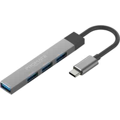 Концентратор Promate USB-C 4-in-1 порти Promate litehub-4.grey (litehub-4.grey) Винница