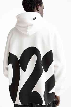 Худи, белая толстовка мужская, свитшот 2711253675 размер 44 Днепр