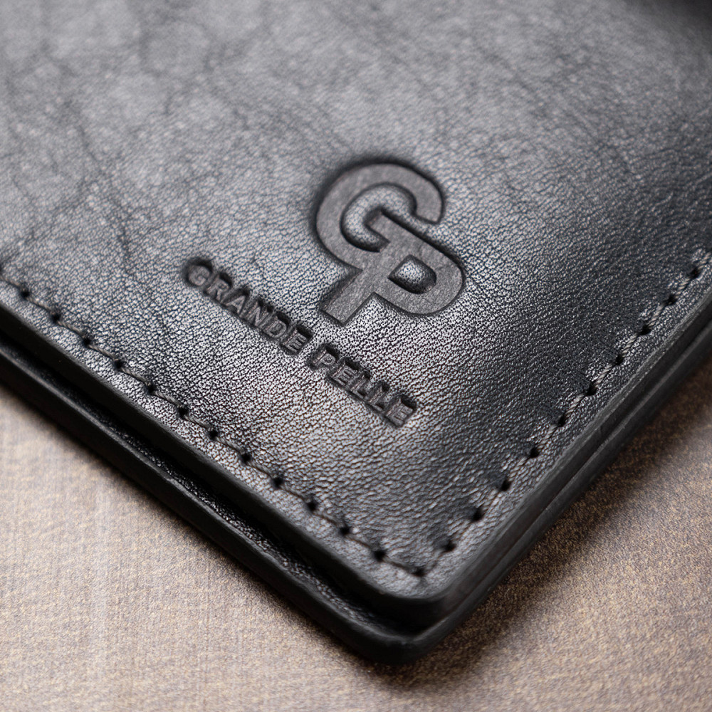 Кожаная обложка для прав GRANDE PELLE 11536 Синий Киев - изображение 7