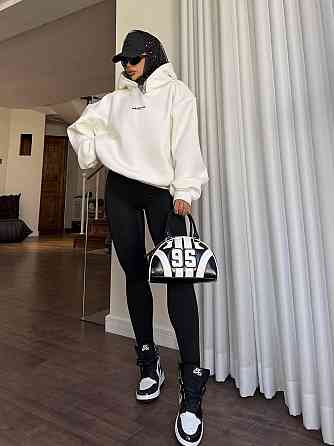 Парні стильні худі унісекс із турецької тринитки пеньє Молочний Одеса