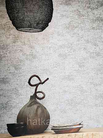 Шпалери вінілові на флізелін Marburg Dune 32508 однотонні під штукатурку структурні світло сірі Київ