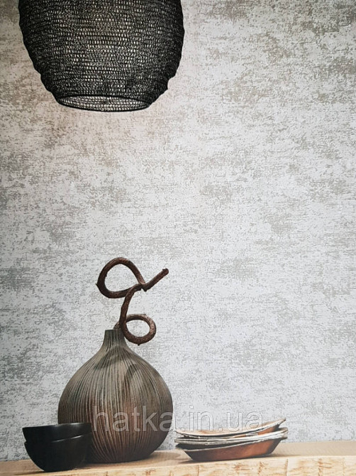 Шпалери вінілові на флізелін Marburg Dune 32508 однотонні під штукатурку структурні світло сірі Київ - фото 1