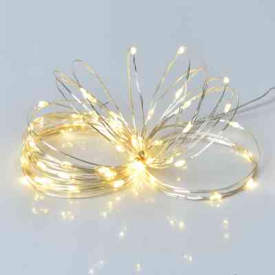 Гирлянда YES! Fun Нить на медной проволоке 60 LED Тепло-белая 6 м Статичная На батарейках (975030) Винница