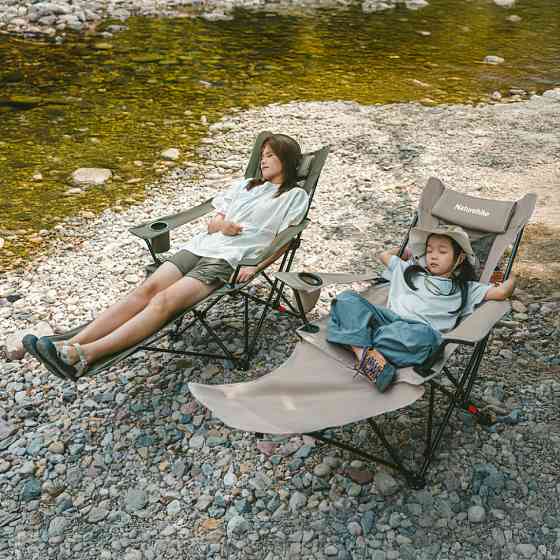 Кресло-шезлонг складное Naturehike CNK2550JJ023 Nightfall T05, сталь, оливковое Киев