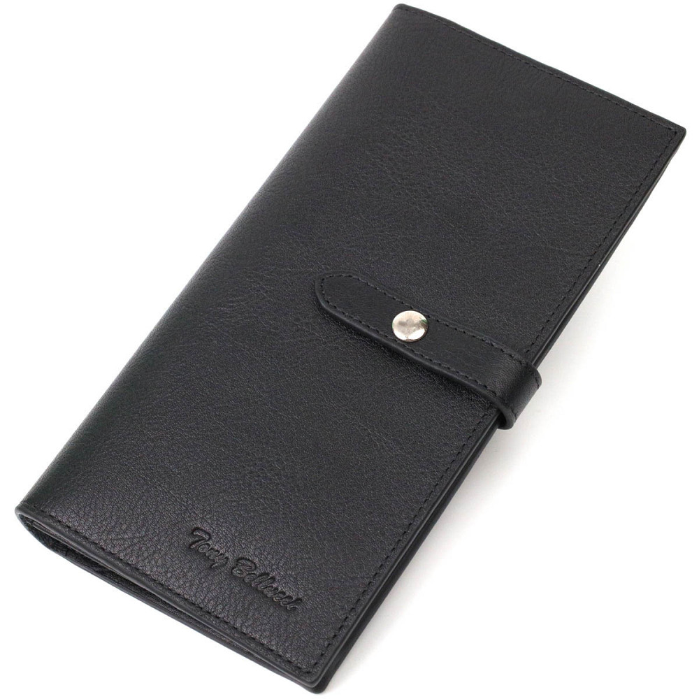 Женский тонкий кошелек из натуральной кожи Черный (Tony Bellucci) Киев - изображение 5