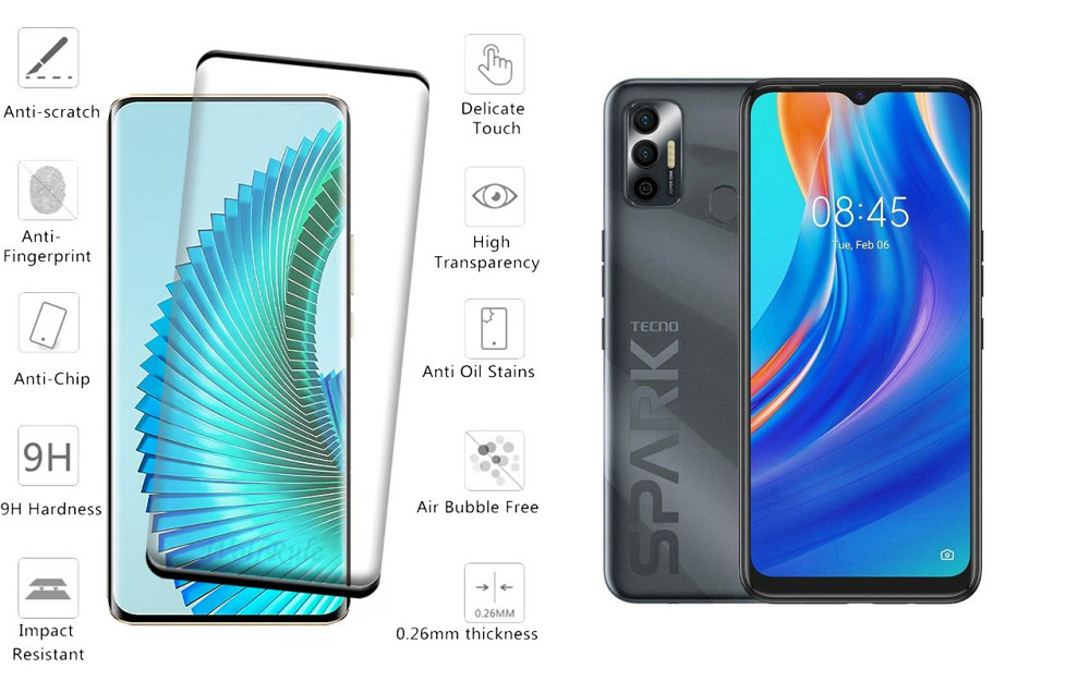 Захисне скло HyperGlass Pro для TECNO Spark 7 (KF6n) – максимальна чутливість та захист Київ - фото 2