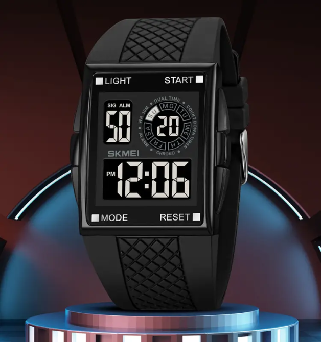 Чоловічий наручний кварцовий годинник Skmei 1967 (Чорний з чорним) Вінниця - фото 6