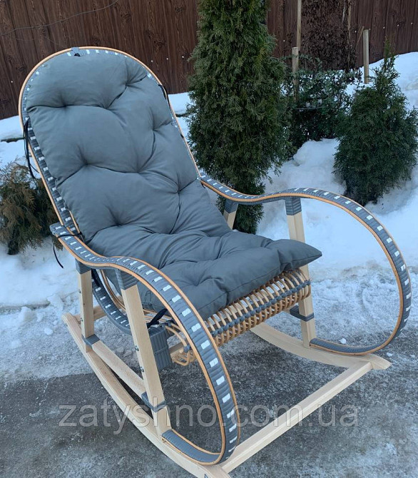 Кресло - качалка плетеная с накидкой Киев - изображение 2