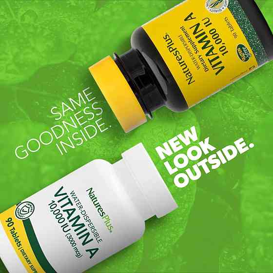 Вітамін А Nature's Plus Vitamin A 10000 IU Water-Dispersible 90 Tablets Луцьк