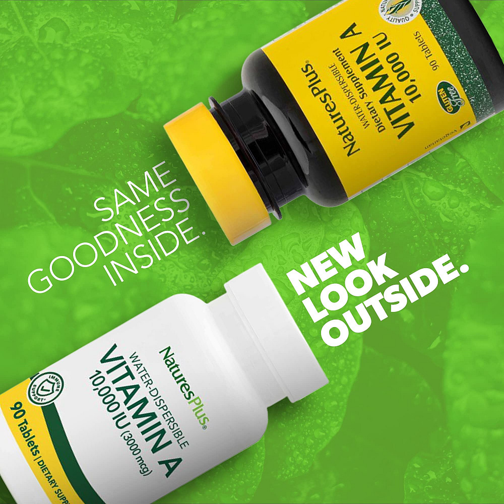 Вітамін А Nature's Plus Vitamin A 10000 IU Water-Dispersible 90 Tablets Луцьк - фото 3