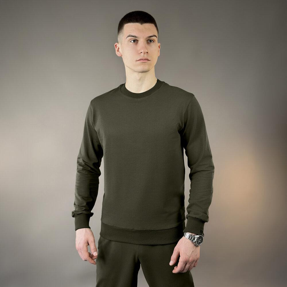 Світшот чоловічий однотонний світлий хакі Pobedov 001 Київ - фото 3