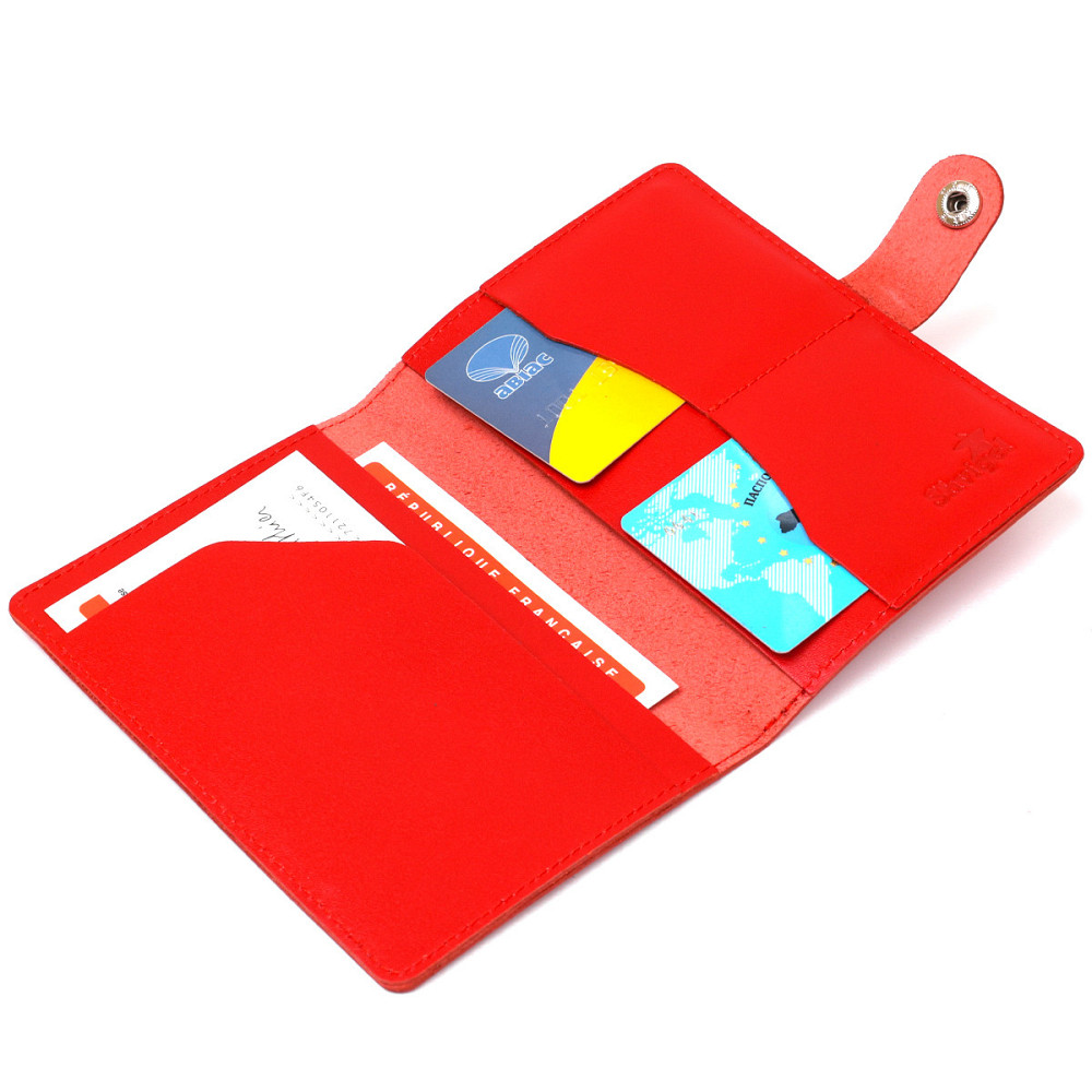 Практичный кожаный тревел-кейс Shvigel 16524 Красный Киев - изображение 5