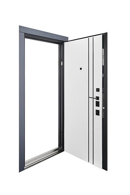 Двери входные, квартирные ABWEHR. Модель 550/551 LORENA Цвет  Антрацит серый/ Белый супермат 960 Киев - изображение 3