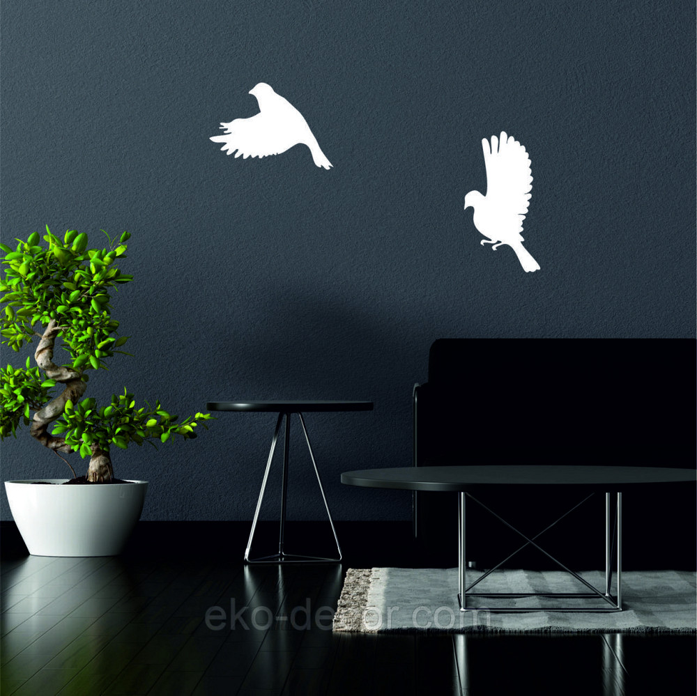 Декоративное настенное Панно «Птичка» Декор на стену(цена за 1шт) 30*21 см, Белый Киев - изображение 3