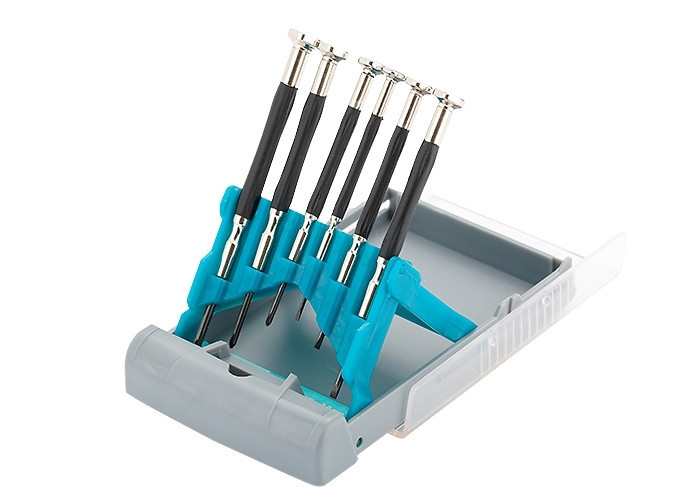 Набір викруток для точної механіки, металеві обрезиновые рукоятки 6штук, GROSS Полтава - фото 1