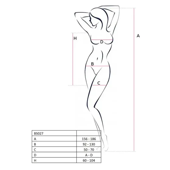 Бодістокінг Passion BS027 black, сукня-сітка на бретелях, дуже відверта Львів