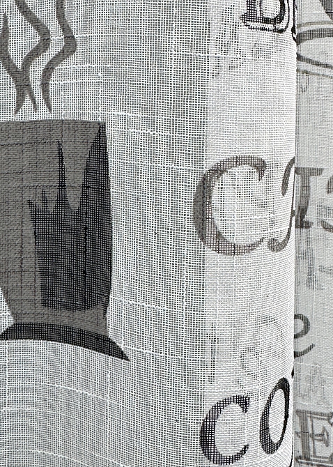 Тюль VR-Textil 1791т Льон Білий з чорним 200х270 см (42-0916) Київ - фото 7