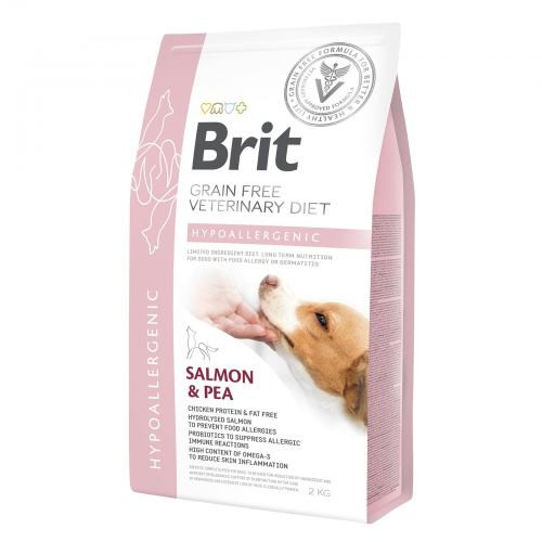 Корм сухой Brit Grain VetDiet Dog Hypoallergenic для собак при пищевой аллергии с лососем горохом и гречкой 2 кг Киев - изображение 1