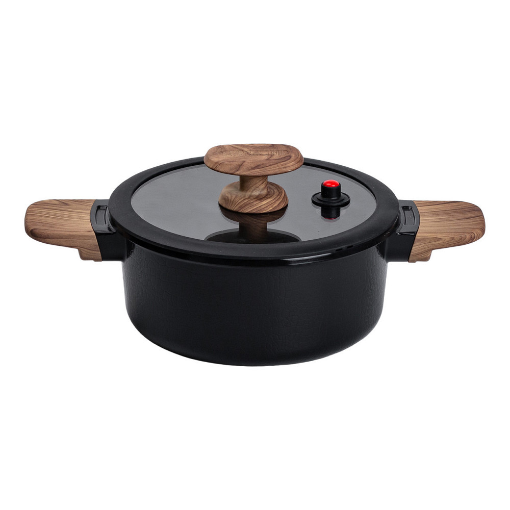 Кастрюля алюмінієва з керамічним покриттям 2.5 л чорна Київ - фото 1