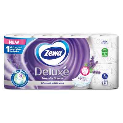 Туалетний папір Zewa Deluxe Лаванда 3 шари 8 рулонів (7322541171777) Вінниця