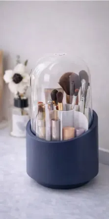 Поворотный органайзер для косметики и аксессуаров 360 Синий Коломия
