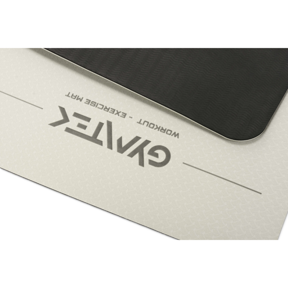 Килимок (мат) для фітнесу та йоги Gymtek Premium TPE 0,6см сіро-чорний Київ - фото 7