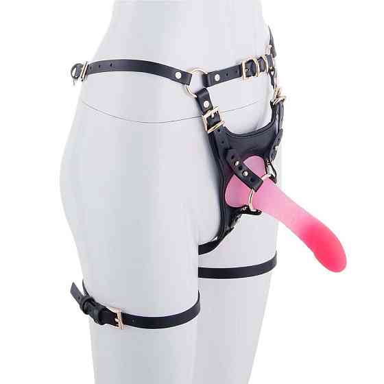 Страпон LOCKINK SEVANDA Queen Sheba Strapon Pink Dildo, регульовані кріплення, силіконовий дилдо Sex Aura Київ