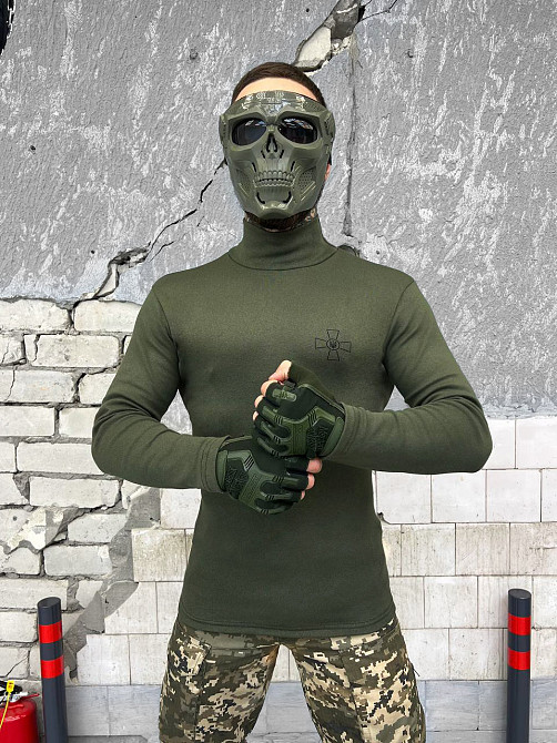 Гольф олива хаки теплый с начесом M Одесса - изображение 1