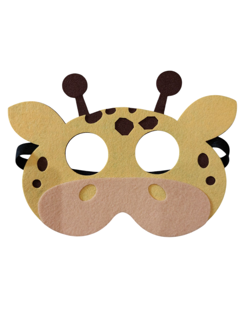 Дитяча маска з фетру Жираф one size жовто-коричневий Київ - фото 1