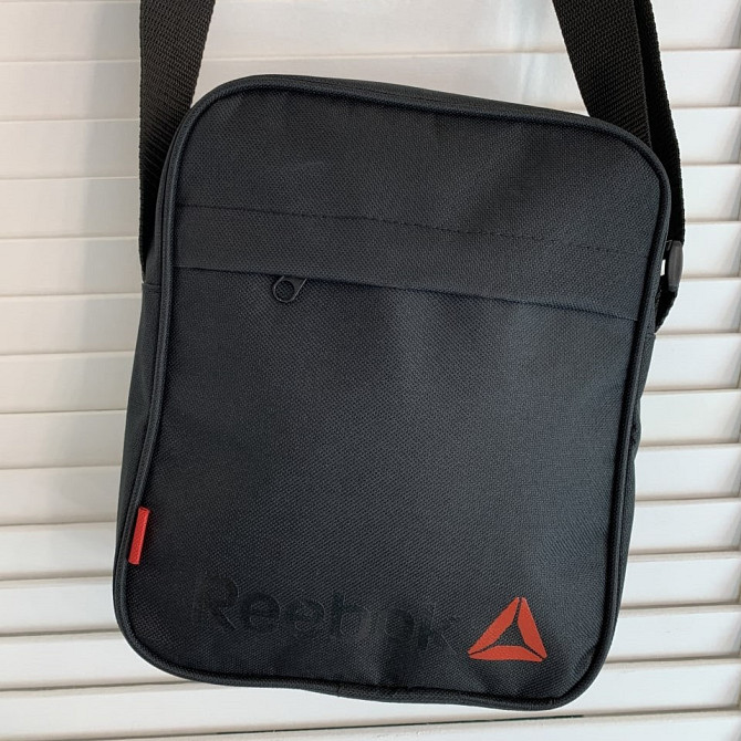 Сумка через плечо мужская Reebok, барсетка вместительная на 3 отделения, чернаяMasterSem Киев - изображение 4