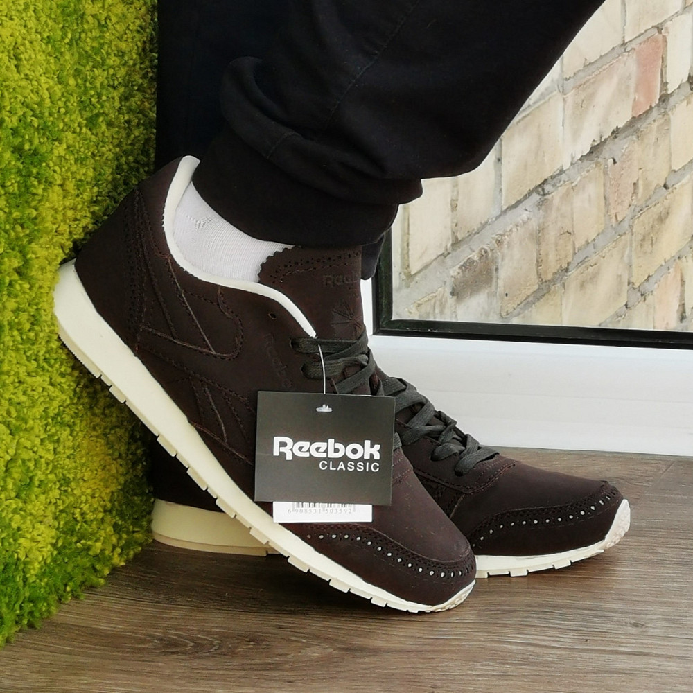 Мужские Кроссовки Reebok Classic Коричневые Рибок Нубук (размеры: 41,42,43,44,45) Днепр - изображение 8