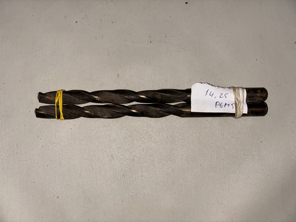 Свердло з циліндричним хвостовиком 14.25 мм. Р6М5. СССР. Харків - фото 1