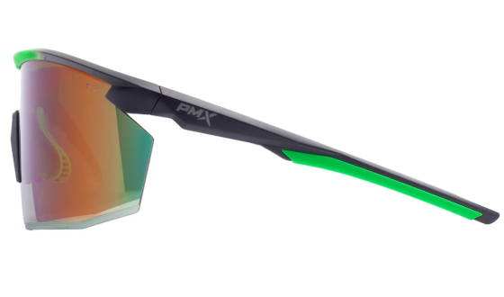 Окуляри захисні Pyramex PMXSPEC (green mirror) Anti-Fog, синьо-зелені дзеркальні лінзи в чорно-зеленій оправі Запоріжжя