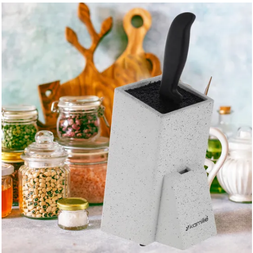 Підставка для ножів 10,6*10,6*25,7см з наповнювачем 7614 KAMILLE Житомир - фото 10