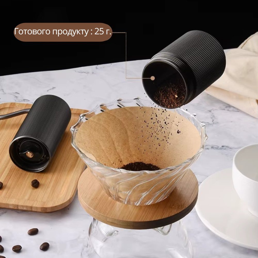 Кофемолка ручной механизм с жерновами из нержавеющей сталли 5 ступеней регулировки помола,алюминиевая Каменец-Подольский - изображение 7