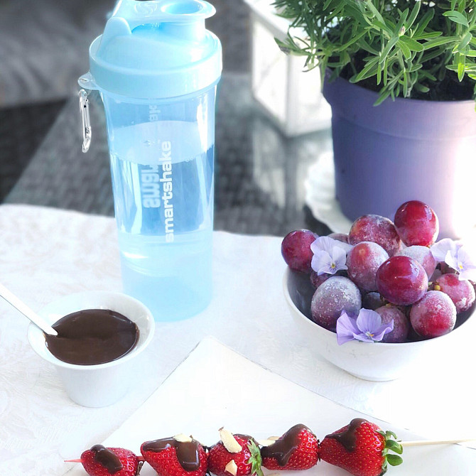Шейкер спортивний SmartShake Slim 500ml Neon Blue Каменское - изображение 8