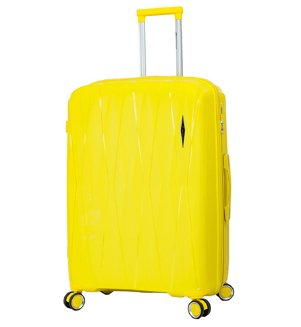 Чемодан полипропиленовый MADISSON 51103 большой 77 см желтый Киев - изображение 1