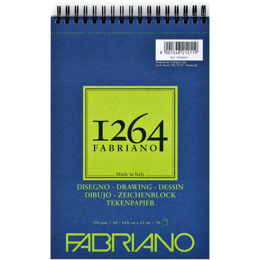 Альбом на спирали для рисунка 1264 А5 (14.8х21 см) 180г/м2 30л Fabriano Киев - изображение 1