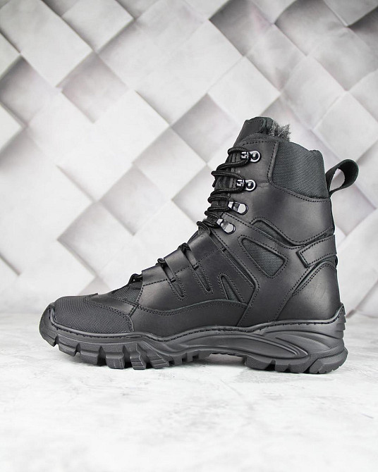 Військові зимові чоловічі черевики -20 прошиті та проклеєні на хутрі Зимове тактичне взуття Львів - фото 6