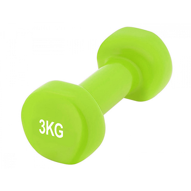 Гантелі вінілові PowerPlay 4125 Achilles 2*3 кг. Зелені (пара - 2шт.) + Резинка для фітнесу 7,5кг Каменское - изображение 5