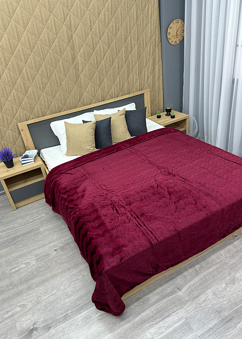 Плед-покривало 200х230 см (+-5см) Бордовий (87-244) Київ - фото 6