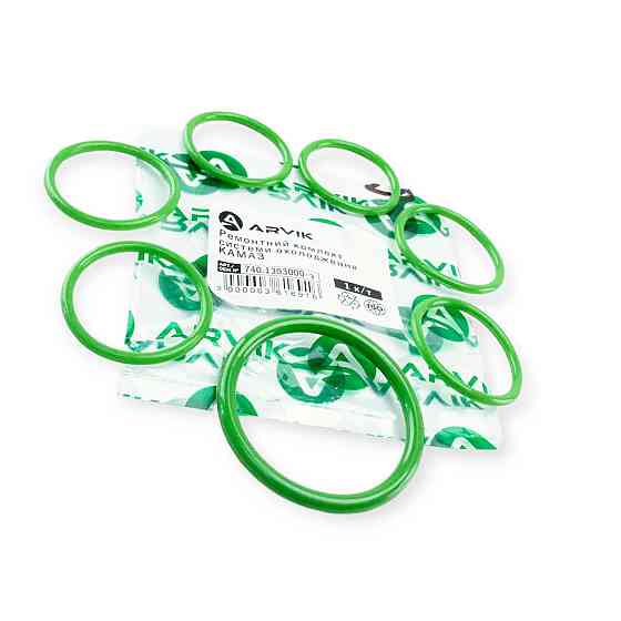 Ремкомплект охолодження Камаз силікон зелений системи Мукачево