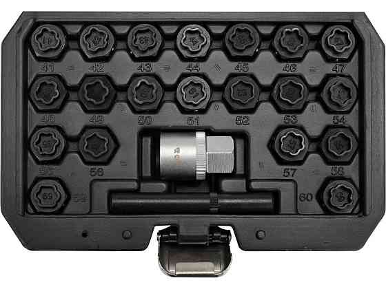 Торцеві головки до гвинтів колісних дисків авто BMW YATO: з квадратом- 1/2", компл. 22 шт [20] Одеса