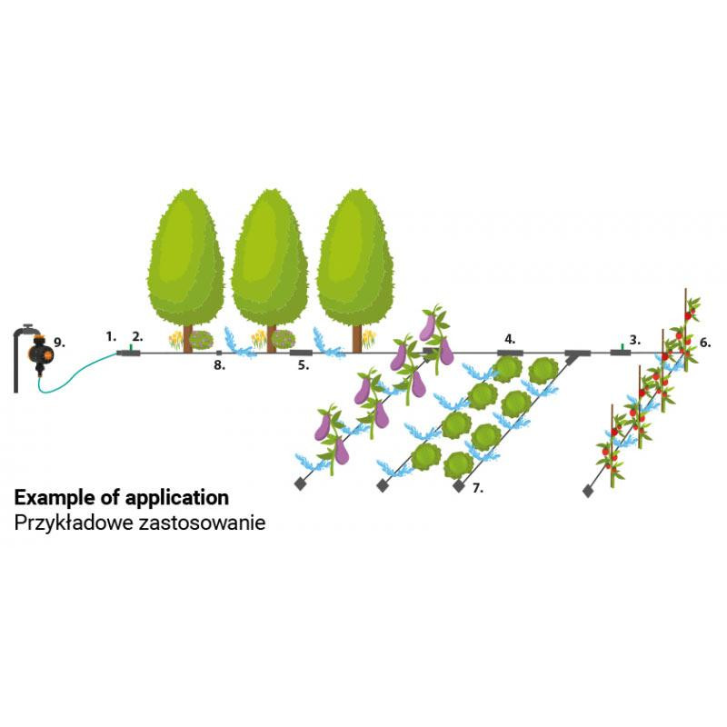 Набір для крапельного поливу, 16мм, 100 м, 182 шт. DSWA20-SET2 Київ - фото 5
